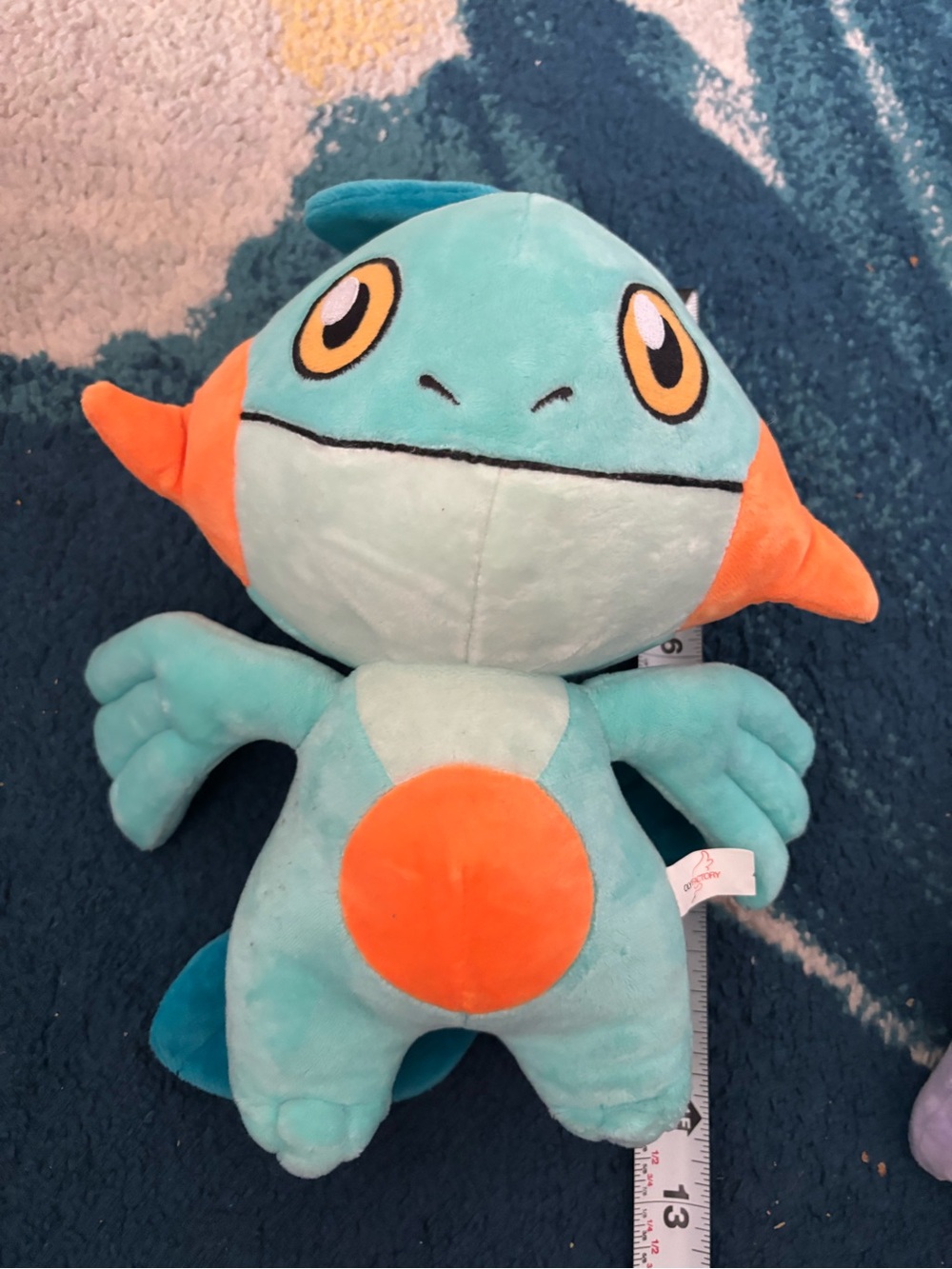 Pokemon Mudkip Plush - Teal and Orange Soft Stuffed Toy